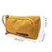 Longjet Large Capacity Pencil Case, Portable Zipper Closure Makeup Bag, Canvas Cell Phone Earphone Pouch (yellow)
