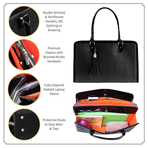 Laptop Bag for Women 17 inch Handmade Luxury Computer Briefcase