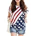 CMGD Womens Ladies American Flag Print Tee Shirt USA Tops T-shirt