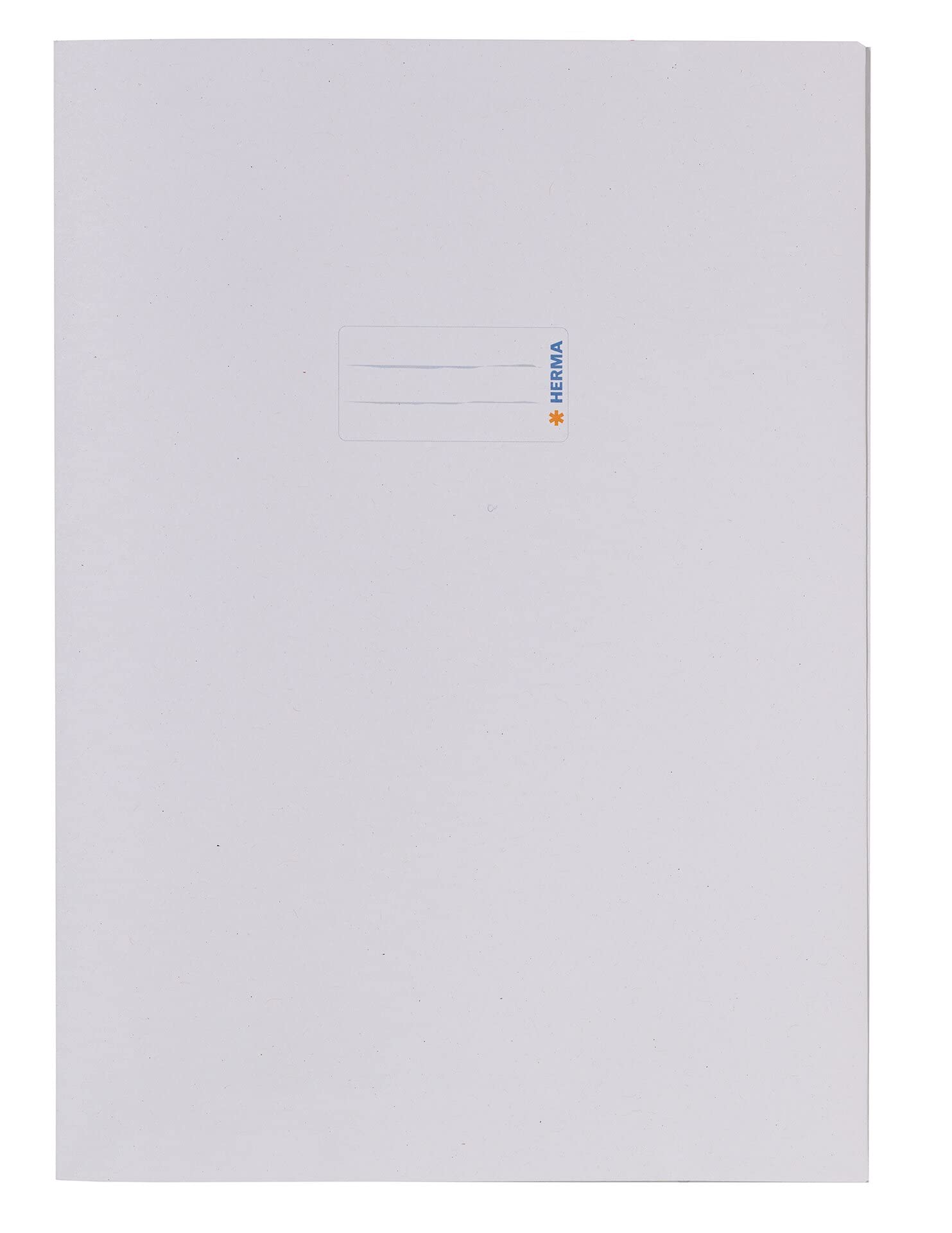 HERMA Paper Exercise Book Cover A4, with inscription field, made of 100% recycled paper, slip on cover jackets for school, white