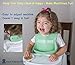 Your Happy Kids Waterproof Silicone Bibs with Food Catcher Pocket 2 Pack Blue and Green