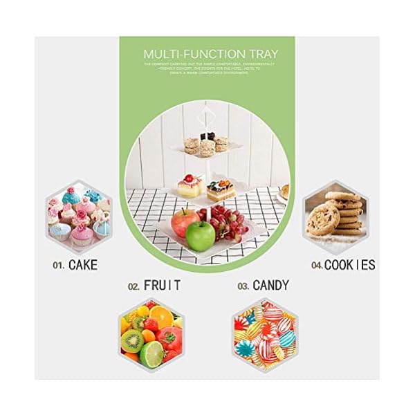 Plastic-3-Layers-Cake-Stand-Party-Tableware-Party-Food-Server-Display-Set-Dessert-Stand-Slate-Serving-Set-2-Square Plastic Cake Stand Party Tableware Party Food Server Display Set Dessert Stand Slate Serving Set (2 Square)