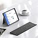 Multi-Device Wireless Bluetooth Keyboard, Jelly Comb Full Size Ultra Slim Rechargeable Wireless Bluetooth Keyboard Compatible for iPad, iPad Pro, iPhone, Android Tablets, Windows, iOS, Mac OS (Black)