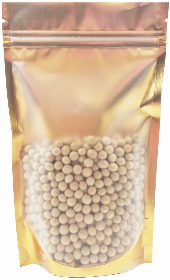 Aluminum Foil Mylar for Zip Bags Lock Clear Plastic Heat Sealable Stand Up Food Storage Bag Smell Proof Coffee Beans Candy Zipper Lock Packing Pouch for Sample Reusable (50, 14x20cm (5.5x7.9 inch))