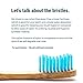Bamboo Vegan Toothbrush [Set 4] - All Natural Wooden Toothbrushes - Organic, Eco-Friendly and Biodegradable with BPA Free Bristles - Helps Save the Planet and Kids in Need [Adult Blue]