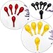 70Pack Red Black Yeloow Balloons, 12 Inch Red Black Yellow Latex Balloons Premium Helium Quality Sequins Balloon For Party Supplies and Decorations(With Yellow Ribbon)