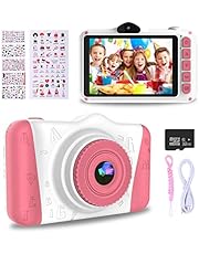 WOWGO Kids Digital Camera - 12MP Children's Selfie Camera with 3.5 Inches Large Screen for Boys and Girls,1080P Rechargeable Electronic Camera with 32GB TF Card