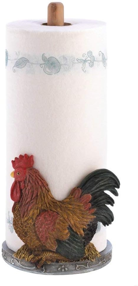 Amazon Com Gifts Decor Country Red Rooster Paper Towel Holder