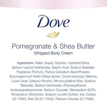 dove whipped body cream pomegranate