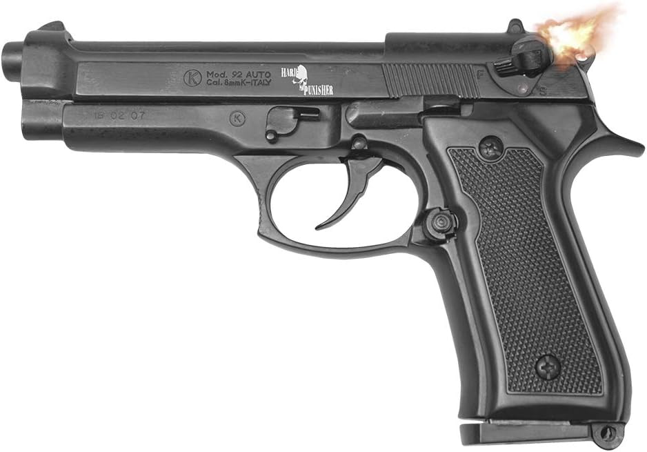 Kimar Beretta P92 Blank Pistol, Caliber 8mm (Black)