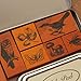 Cavallini Rubber Stamps Flora & Fauna, Assorted with Ink Pad