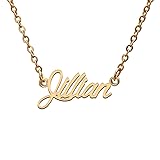 Jillian Name Tag Necklaces for Her His Friends