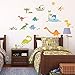 Decowall DW-1505 Dinosaurs Kids Wall Decals Wall Stickers Peel and Stick Removable Wall Stickers for Kids Nursery Bedroom Living Room