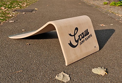 Graw Jump Ramps G35 for Skateboard, BMX and More - 14" High Wood Launch Ramp
