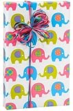 BABY ELEPHANT MARCH Girl or Boy Gift Wrap Wrapping Paper 16 Foot Roll