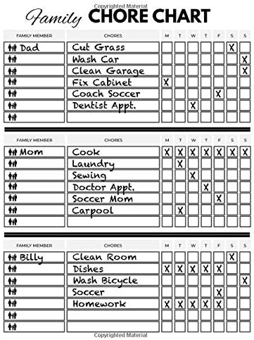 Family Chore Chart: Weekly Chore List | Weekly Planner | Seven Year Organizer | Undated Family Planner | Weekly Family Chore Chart | Family Chore Organizer Paperback – December 7, 2019