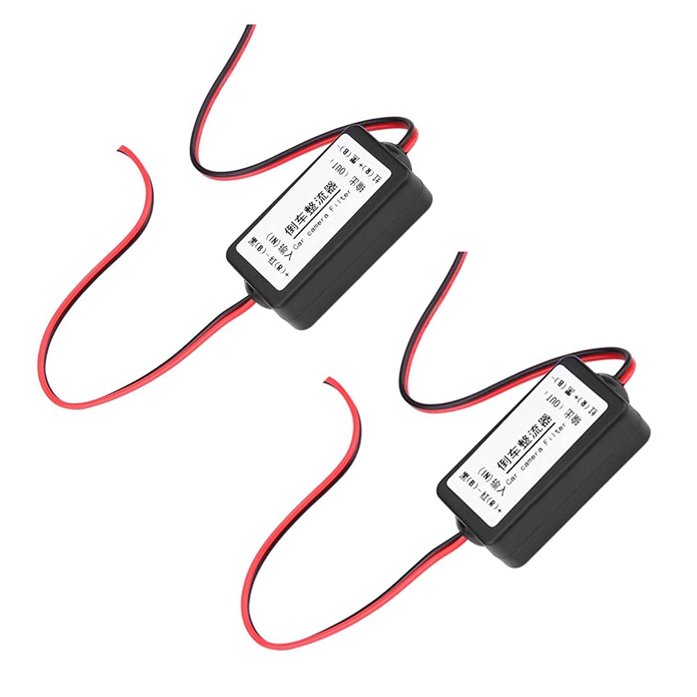 AHEOVSD 2 Pcs 12V Car Camera Rectifier Rear View Camera Rectifier for Germany Series Automobiles
