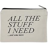 Canvas Zipper Pouch - Great Gift Choice - Organizes All Your Stuff! Makeup & Travel Items, Electronics & Car Keys, Fits 50 Pencils - Zipit All in This Fun Bag!