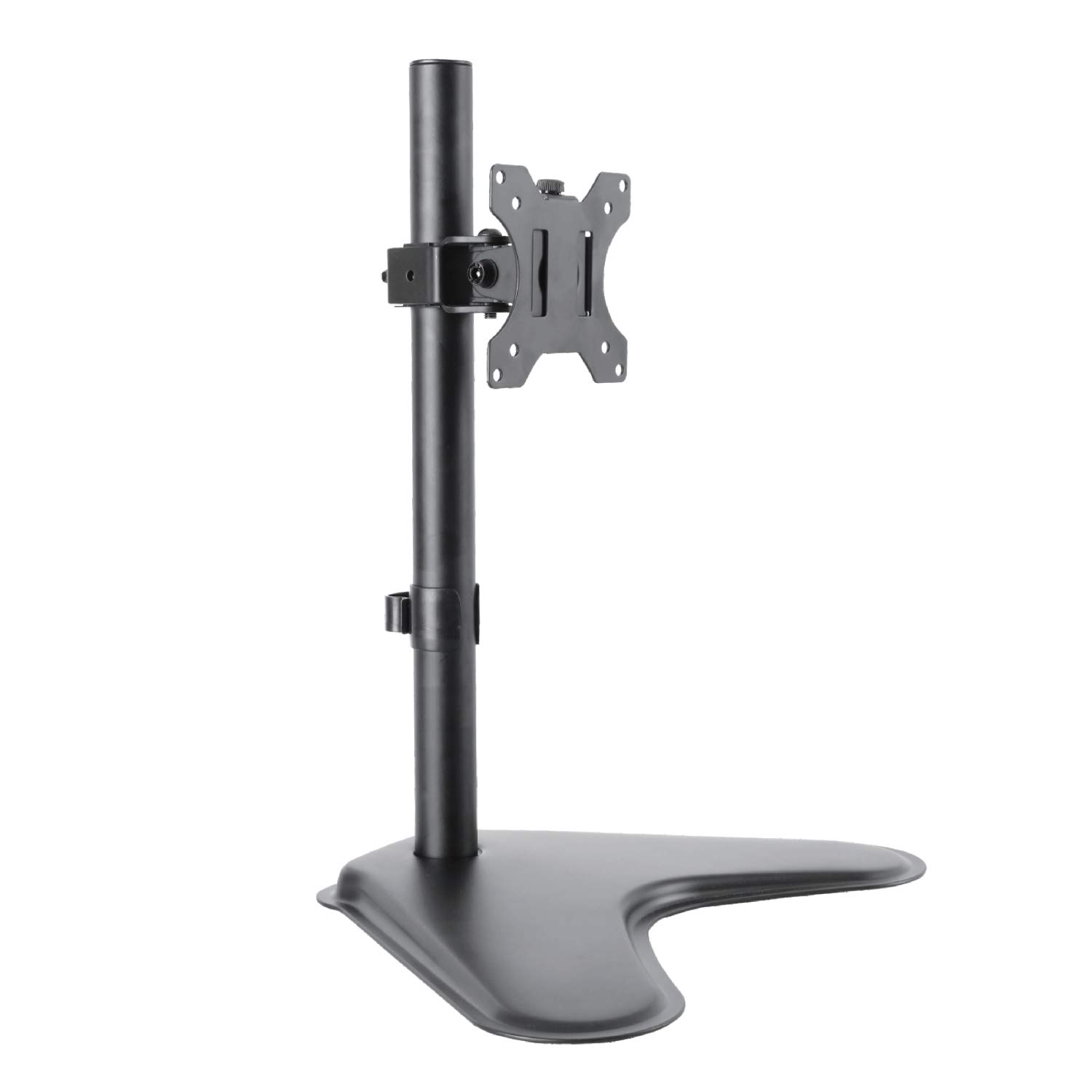 Ewent EW1535 Single monitor stand for 13 to 32 inch monitors, Single Monitor Arm Desk Mount for 13 to 32 Inch Screens with solid base, adjustable tilt ± 45°, swivel 360°, VESA 75/100 mm, Max up to 8kg