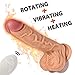 Realistic Vibrating Dildo G-spot Vibrator with 360°Rotation, Recharge Waterproof Penis with Suction Cup and Remote Control, Treediride Clit Nipples Stimulator Massager for Women or Couple
