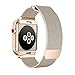 OROBAY Compatible with Apple Watch Band Case 38mm, Magnetic Milanese Loop Band with Soft TPU Case Compatible with Apple Watch Series 3 Series 2 Series 1, Retro Gold (Same as Series 2/1 Gold Color)