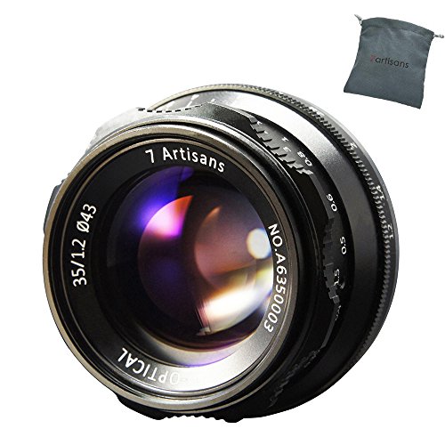 7artisans Objectif 35mm F1.2 à Mise au Point Manuelle APS-C pour Les appareils Photo sans Miroir compacts Fuji X-A10 X-A2 X-A3 A-at X-M1 XM2 X-T10 X-T2 X-T20 X- Pro1 X-Pro2 X-E1 X-E2 E-E2s X-E3