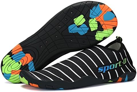 ASUGE Mens Womens Water Shoes Quick Dry Aqua Socks Barefoot Shoes Slip-On House Slippers For Indoor Outdoor Exercise