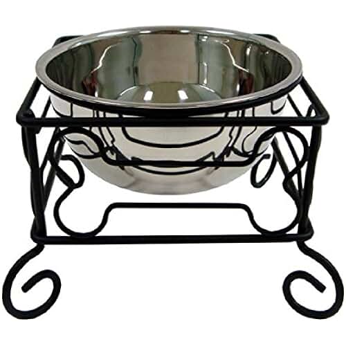 wrought iron dog bowl