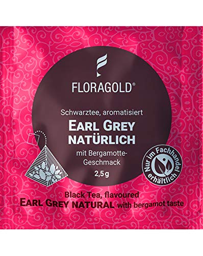 Schwarztee Earl Grey natürlich 100er Pyramidenbeutel von Floragold
