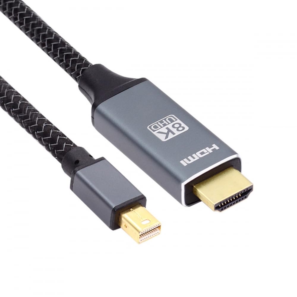 CY Mini DP DisplayPort 1.4 Source to HDMI 2.0 Display 8K 60hz UHD 4K Mini-DP to HDMI Male Monitor Cable