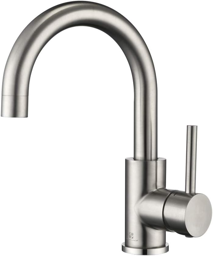 Bar Sink Faucet, HOMELODY Bathroom Faucet 304 Stainless Steel 360° Swivel Brushed Nickel Small Kitchen Faucet Tap, Lavatory Faucet, Grifo - - 