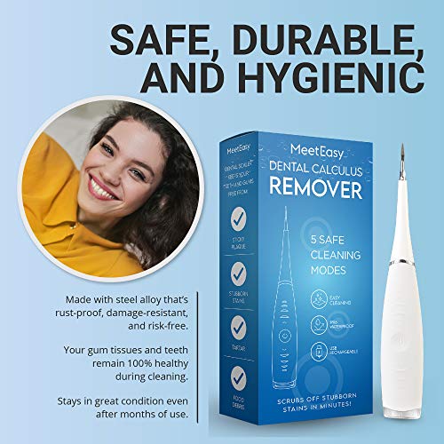 Meeteasy Electric Sonic Dental Calculus Plaque Remover Tool Kit Tooth