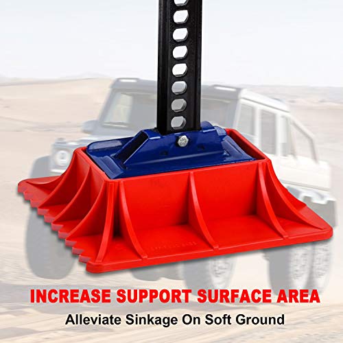 Anumit Off-Road Base Compatible for Lifting Jack PP Pad, Serrated Edge Base to Alleviate Jack Hoisting Sinkage On Sand, Snow, Mud, and Other Soft Ground