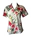 Made in Hawaii ! Women's Hibiscus Floral Hawaiian Aloha Camp Shirt