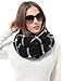 Dimore Women Thick Warm Blanket Fringe Scarf Wrap Square Tartan Scarves Shawl Checked Pashmina Black/White
