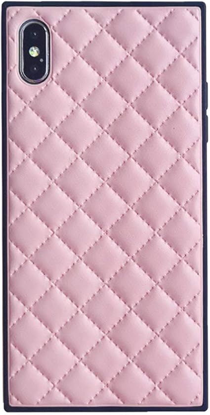 Amazon Com Square Grid Leather Case For Iphone Xs Max Luxury