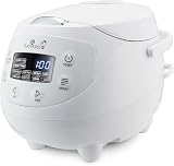 Yum Asia Panda Mini Rice Cooker 3.5 Cup Ninja Ceramic Bowl 220-240V Arctic White