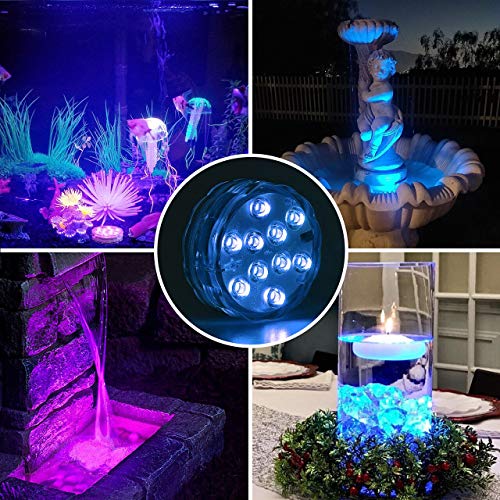 Melon Boy Submersible Led Lights,Underwater Waterproof Bathtub Lights with Remote Control for Hot Tub,Vase Base,Pond,Pool,Aquarium,Party,Fish Tank,Home Decorations Mood Lights 4pc