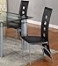 Roundhill Furniture Cinda Metal Contemporary Dining Room Chairs, Black, Set of 2