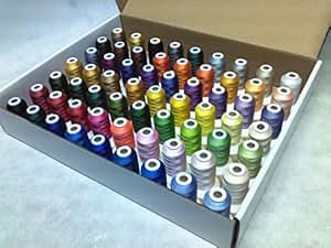 Amazon.com: 63 Spools Assorted Colors Polyester Embroidery