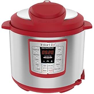 Instant Pot Lux 6 Qt Red 6-in-1 Muti-Use Programmable Pressure Cooker, Slow Cooker, Rice Cooker, Sauté, Steamer, and Warmer
