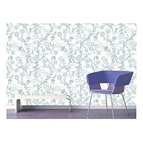 Large Wall Mural - Seamless Floral Pattern | Self-Adhesive Vinyl Wallpaper/Removable Modern Decorating Wall Art - 66" x 96"