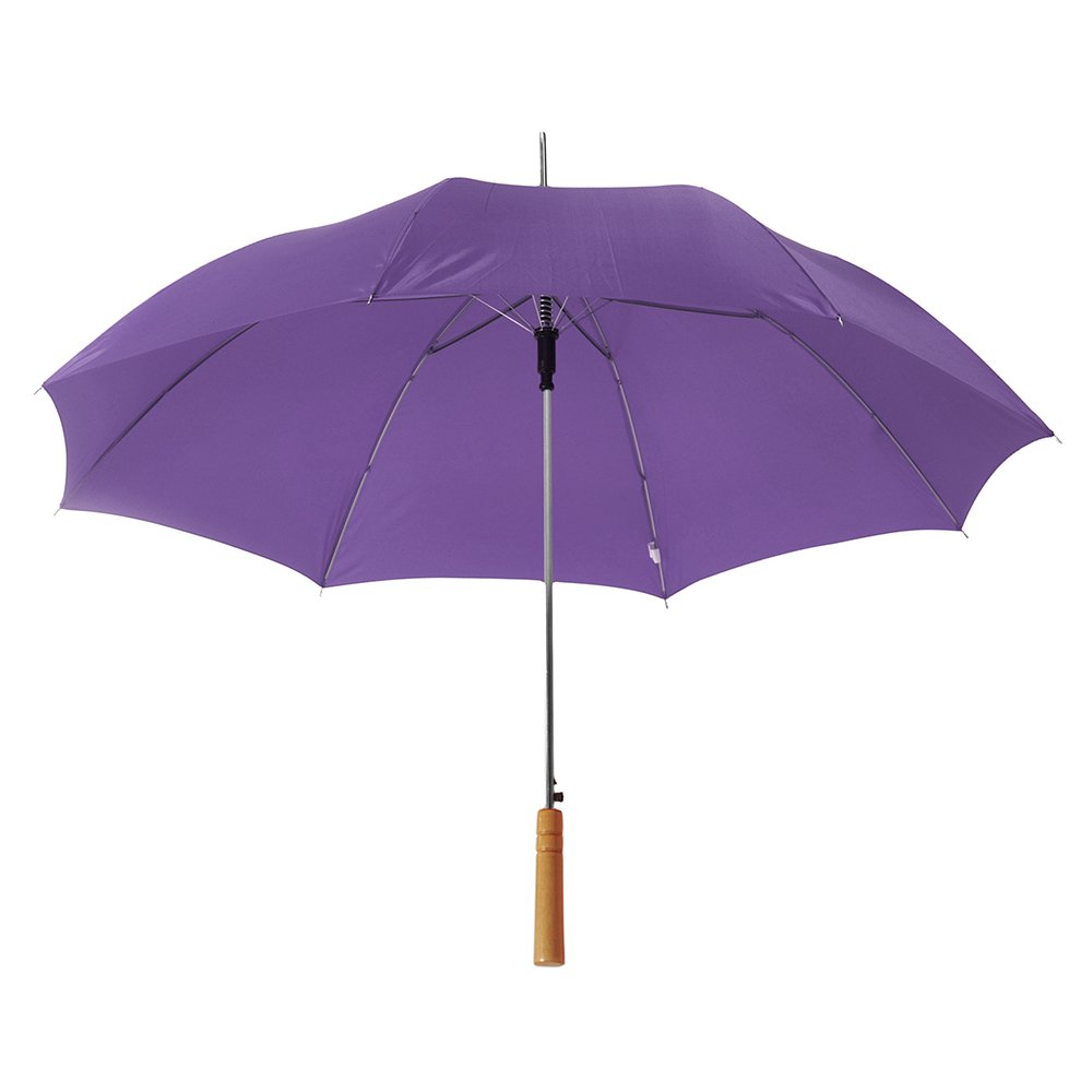 eBuyGB Pack of 6 Automatic Wedding Photographer Parasol Folding Umbrella, Long Umbrella with Stick Handle Rain Stick Umbrella, Umbrella, Colourful - Purple 37 Inch / 94cm Span 84cm Length