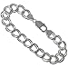 Sterling Silver Double Link Charm Bracelet Anklet Necklace 5.3mm -11 mm assorted sizes