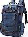 Canvas Backpack, Aidonger Vintage Canvas School Backpack Hiking Travel Rucksack Fits 15'' Laptop (Dark Blue)
