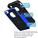 Tekcoo Compatible for iPhone 5S Case/for iPhone SE Case/for iPhone 5 Case, [Tmajor Series] [Blue/Black] Shock Absorbing Hybrid Defender Rugged Cover Shell Hard Plastic Outer Rubber Silicone Inner