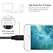 Akaho Lightning Cable 3Pcs 10FT Nylon Braided Lightning Cable Cord USB Charging Cable Charger for Apple iPhone 7/7 Plus/6/6s/6 Plus/6s Plus/5/5c/5s/SE,iPad iPod Nano iPod Touch(Black&Blue)