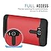 MoKo ASUS Zenfone 2 Laser Case - [Scratch Resistant] Armor Series Dual Layer Protection - Bumper Cover for ASUS Zenfone 2 Laser (ZE550KL / ZE551KL) 5.5 Inch Smartphone 2015 Release, RED