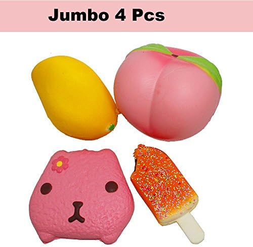 HooMore Jumbo Squishy Slow Rising Kawaii Sweet Scented Creamy Vent Charms Kid Toy Hand Pillow Toy, Stress Relief Toy Doll Gift Fun Large