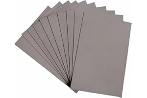 MAIMOUFIN 10 Sheets Sanded Pastel Paper for Artists,15.4"X10.7"Brown Pastel Paper for Dry,Wet Painting Sanded Art Paper for Pencils & Charcoal Soft Oil Pastels (Brown)